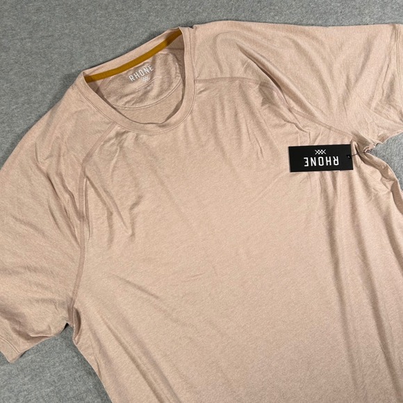 Rhone Atmosphere Tee Mens XL Rose Dust Heather Short Sleeve T Shirt Performance - Picture 1 of 9